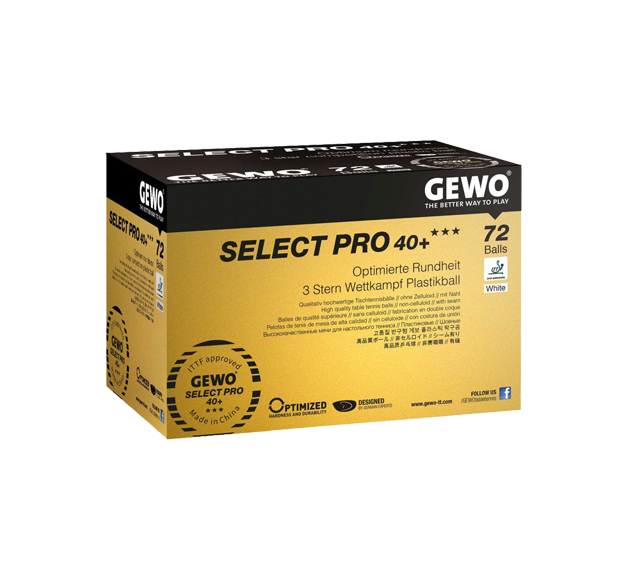 GEWO Ball Select Pro 40+ Three Star 72er